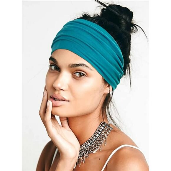 Womens Wide Turban Headbands Set Soft Stretch Workout Hair Wraps 10 Pack - Picture 6 of 8